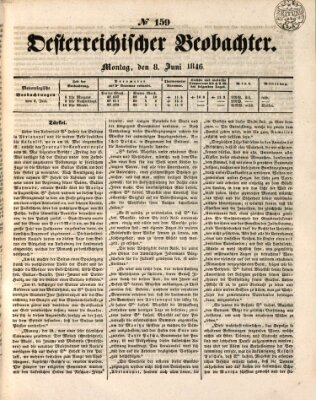 Der Oesterreichische Beobachter Montag 8. Juni 1846