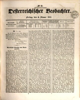 Der Oesterreichische Beobachter Freitag 8. Januar 1847