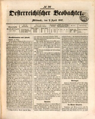 Der Oesterreichische Beobachter Mittwoch 7. April 1847