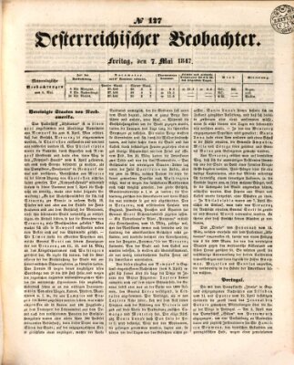 Der Oesterreichische Beobachter Freitag 7. Mai 1847