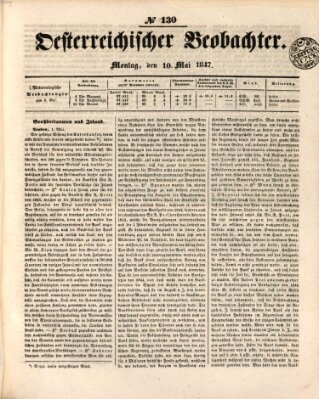 Der Oesterreichische Beobachter Montag 10. Mai 1847