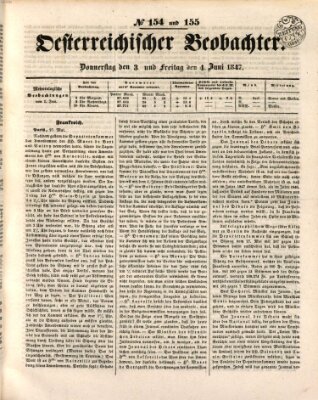 Der Oesterreichische Beobachter Donnerstag 3. Juni 1847