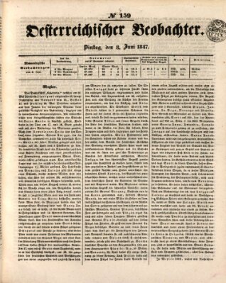 Der Oesterreichische Beobachter Dienstag 8. Juni 1847