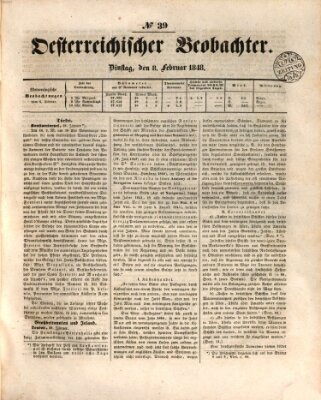 Der Oesterreichische Beobachter Dienstag 8. Februar 1848