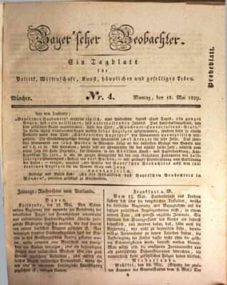 Bayer'scher Beobachter Montag 18. Mai 1829