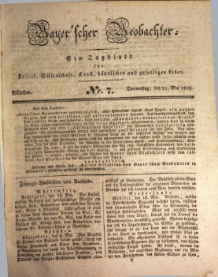 Bayer'scher Beobachter Donnerstag 21. Mai 1829