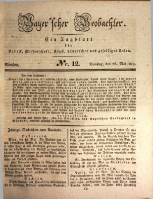 Bayer'scher Beobachter Dienstag 26. Mai 1829