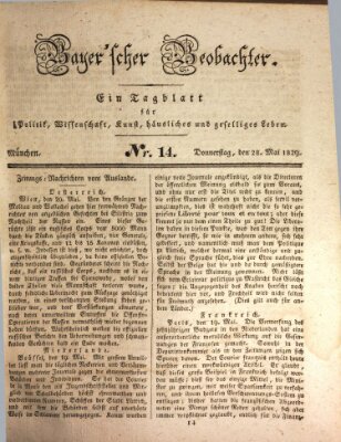 Bayer'scher Beobachter Donnerstag 28. Mai 1829