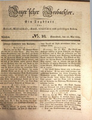 Bayer'scher Beobachter Samstag 30. Mai 1829