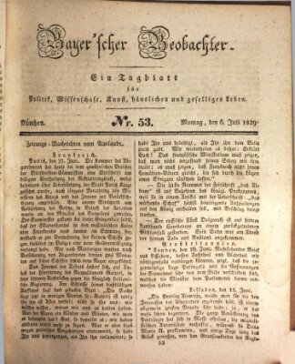 Bayer'scher Beobachter Montag 6. Juli 1829