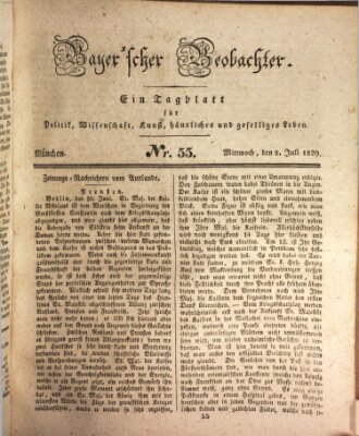 Bayer'scher Beobachter Mittwoch 8. Juli 1829