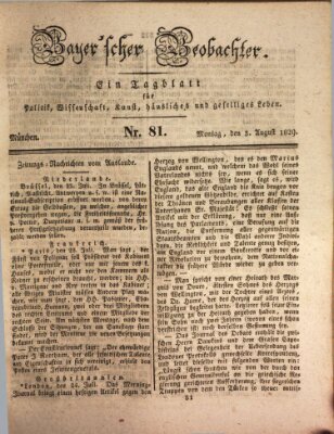 Bayer'scher Beobachter Montag 3. August 1829