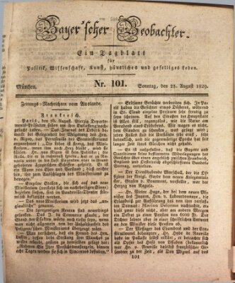 Bayer'scher Beobachter Sonntag 23. August 1829