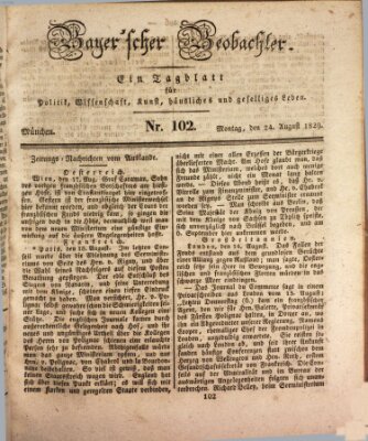 Bayer'scher Beobachter Montag 24. August 1829