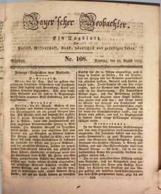 Bayer'scher Beobachter Sonntag 30. August 1829