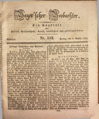 Bayer'scher Beobachter Freitag 4. September 1829