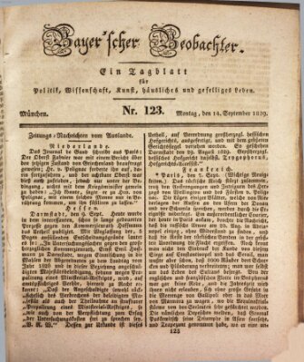 Bayer'scher Beobachter Montag 14. September 1829