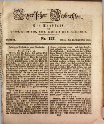 Bayer'scher Beobachter Freitag 18. September 1829