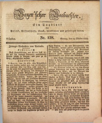 Bayer'scher Beobachter Montag 19. Oktober 1829