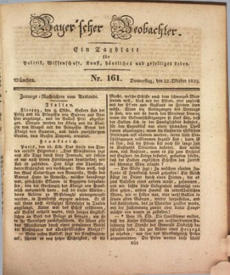 Bayer'scher Beobachter Donnerstag 22. Oktober 1829