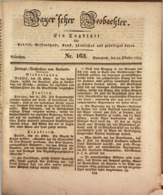 Bayer'scher Beobachter Samstag 24. Oktober 1829