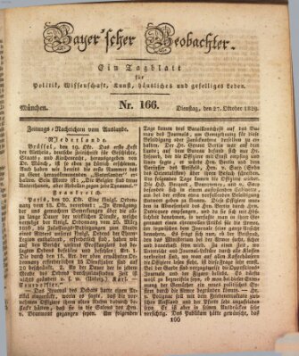 Bayer'scher Beobachter Dienstag 27. Oktober 1829