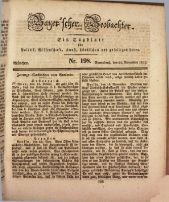 Bayer'scher Beobachter Samstag 28. November 1829