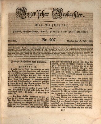 Bayer'scher Beobachter Montag 26. Juli 1830