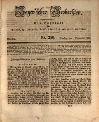 Bayer'scher Beobachter Dienstag 7. September 1830