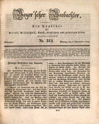 Bayer'scher Beobachter Montag 8. November 1830