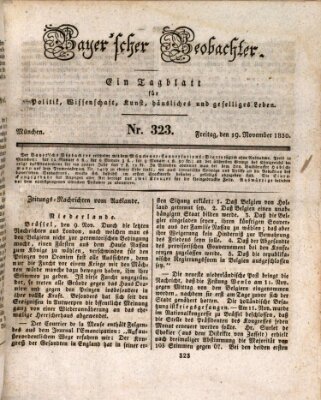 Bayer'scher Beobachter Freitag 19. November 1830