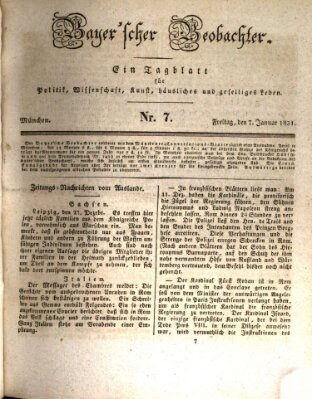 Bayer'scher Beobachter Freitag 7. Januar 1831