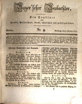 Bayer'scher Beobachter Sonntag 9. Januar 1831