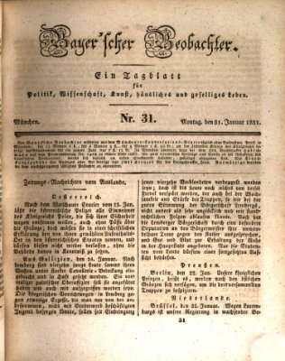 Bayer'scher Beobachter Montag 31. Januar 1831