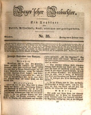 Bayer'scher Beobachter Freitag 4. Februar 1831