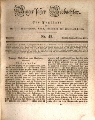 Bayer'scher Beobachter Freitag 11. Februar 1831