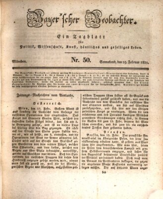 Bayer'scher Beobachter Samstag 19. Februar 1831