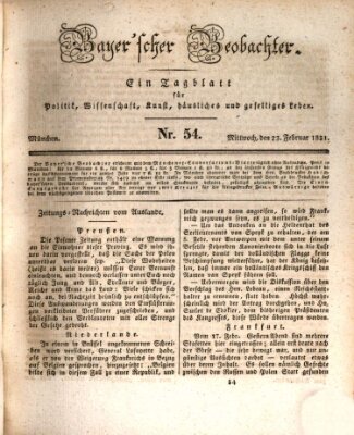 Bayer'scher Beobachter Mittwoch 23. Februar 1831