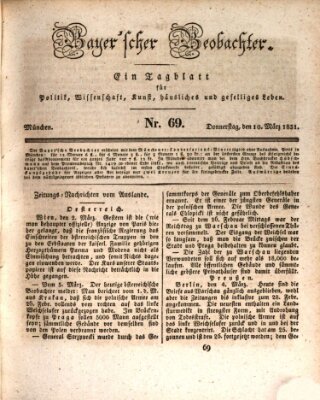 Bayer'scher Beobachter Donnerstag 10. März 1831