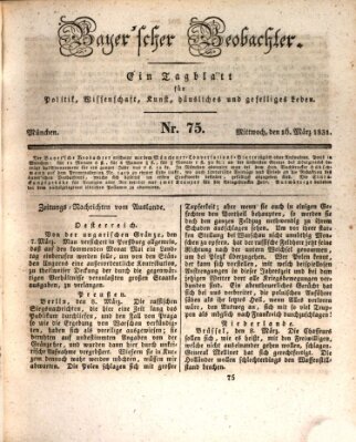 Bayer'scher Beobachter Mittwoch 16. März 1831