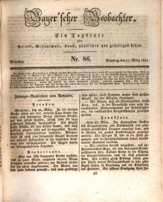 Bayer'scher Beobachter Sonntag 27. März 1831