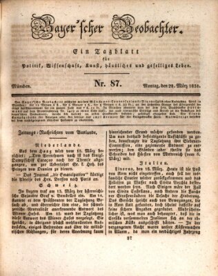 Bayer'scher Beobachter Montag 28. März 1831