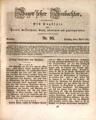 Bayer'scher Beobachter Dienstag 5. April 1831