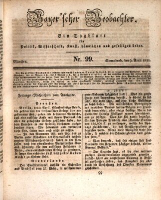 Bayer'scher Beobachter Samstag 9. April 1831