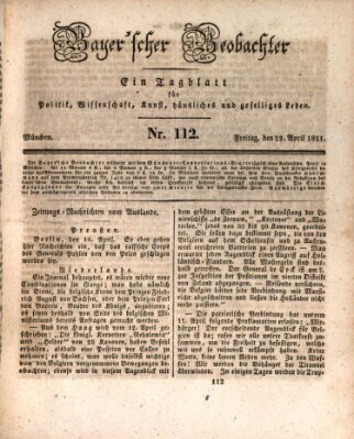 Bayer'scher Beobachter Freitag 22. April 1831