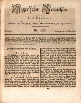 Bayer'scher Beobachter Freitag 20. Mai 1831
