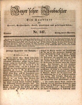 Bayer'scher Beobachter Freitag 27. Mai 1831