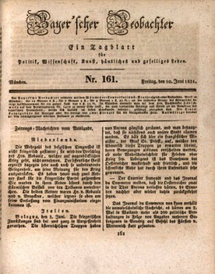 Bayer'scher Beobachter Freitag 10. Juni 1831