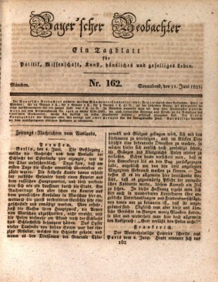 Bayer'scher Beobachter Samstag 11. Juni 1831