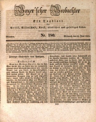 Bayer'scher Beobachter Mittwoch 29. Juni 1831